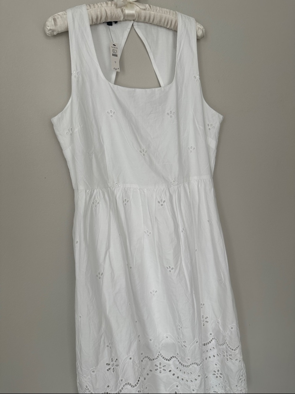 NWT Stunning Talbots White Eyelet Midi Dress - Picture 7 of 16